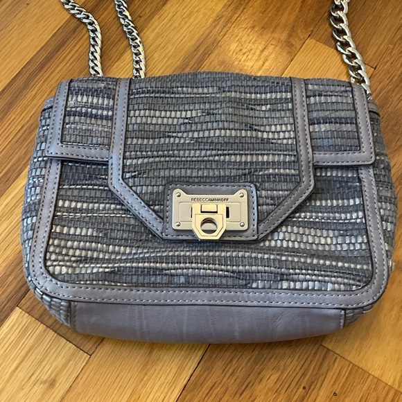 Rebecca Minkoff Gray Textured Shoulder Bag OS - Picture 2 of 10